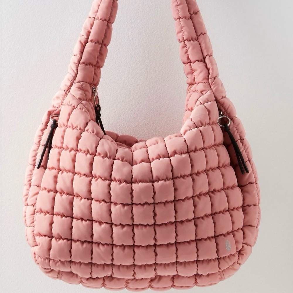 Free People Quilted Carry All Bag Ballet Slipper Pink EUC
